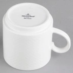Villeroy & Boch 16-2155-4879 Easy White 9 Oz. White Porcelain Stackable Mug With Handle - 6/Case -Rak Porcelain shop 1465222