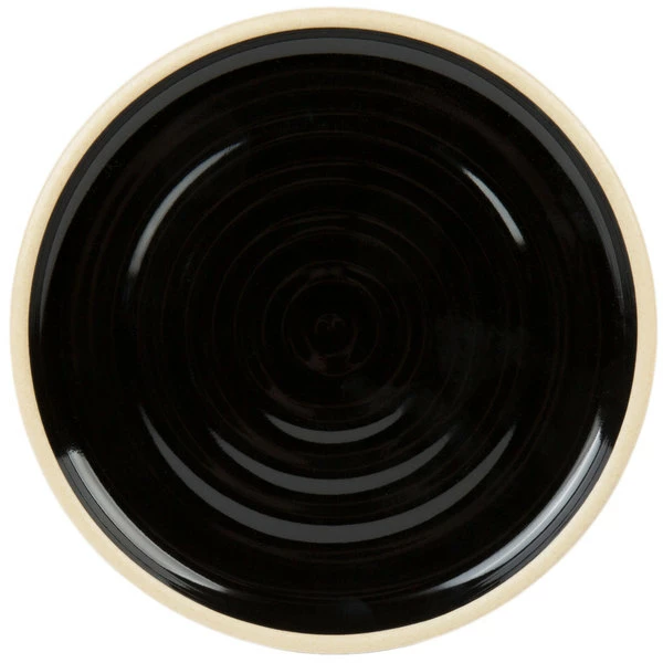 Chef & Sommelier FK845 Geode 6" Black Stackable Bread And Butter / Side Plate By Arc Cardinal - 12/Case 2 Chef & Sommelier FK845 Geode 6" Black Stackable Bread And Butter / Side Plate By Arc Cardinal - 12/Case - Image 2