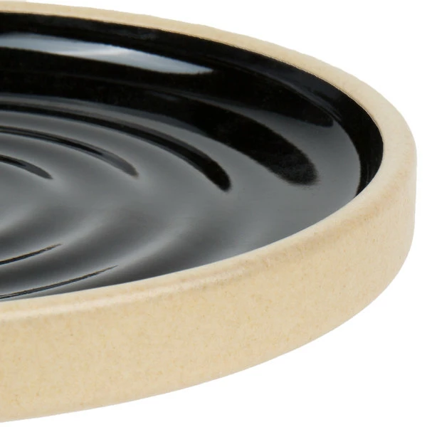 Chef & Sommelier FK845 Geode 6" Black Stackable Bread And Butter / Side Plate By Arc Cardinal - 12/Case 4 Chef & Sommelier FK845 Geode 6" Black Stackable Bread And Butter / Side Plate By Arc Cardinal - 12/Case - Image 4