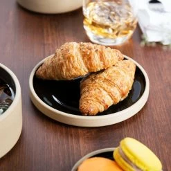 Chef & Sommelier FK845 Geode 6" Black Stackable Bread And Butter / Side Plate By Arc Cardinal - 12/Case