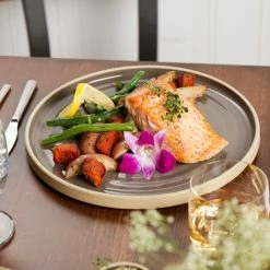 Chef & Sommelier FK943 Geode 10 3/4" Gray Stackable Dinner Plate By Arc Cardinal - 12/Case