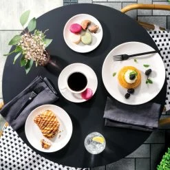 Homer Laughlin By Steelite International HL20406800 Ameriwhite Alexa 14 Oz. Bright White China Cafe Mug - 12/Case -Rak Porcelain shop 1488855