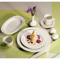 Homer Laughlin By Steelite International HL6151000 5 1/2" Ivory (American White) China Saucer - 36/Case -Rak Porcelain shop 1488960