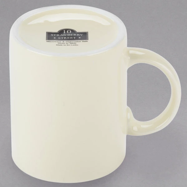 10 Strawberry Street RCR0028 Royal Cream 8 Oz. Porcelain C-Handle Mug - 24/Case 5 10 Strawberry Street RCR0028 Royal Cream 8 Oz. Porcelain C-Handle Mug - 24/Case - Image 5