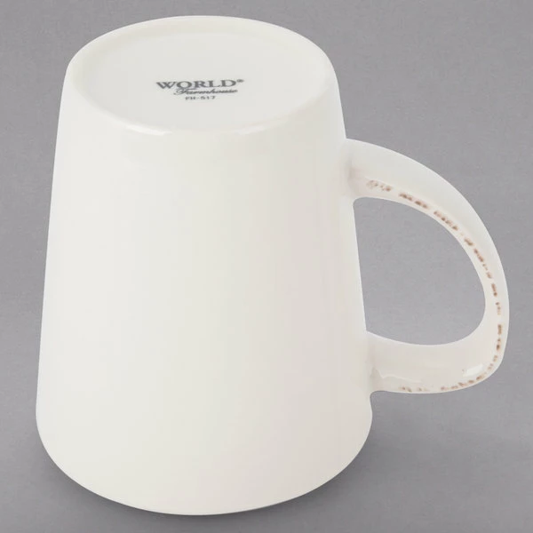 World Tableware FH-517 Farmhouse 12 Oz. Ivory (American White) Porcelain Mug - 36/Case 4 World Tableware FH-517 Farmhouse 12 Oz. Ivory (American White) Porcelain Mug - 36/Case - Image 4