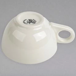 Homer Laughlin By Steelite International HL10500 7.75 Oz. Ivory (American White) Rolled Edge Boston China Cup - 36/Case -Rak Porcelain shop 1514156