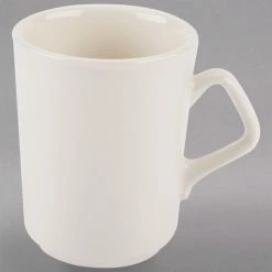 Homer Laughlin By Steelite International HL13200 8.25 Oz. Ivory (American White) Troy China Mug - 36/Case -Rak Porcelain shop 1514385