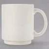 Homer Laughlin By Steelite International HL90400 Embassy 11.5 Oz. Ivory (American White) Stackable China Mug - 36/Case