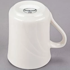 Syracuse China 950038005 Cascade 8.5 Oz. Ivory (American White) Flint Porcelain Mug - 36/Case -Rak Porcelain shop 1516454
