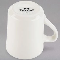 Tuxton TRE-017 Reno / Nevada 8 Oz. Eggshell China Tiara Mug - 36/Case -Rak Porcelain shop 1517577