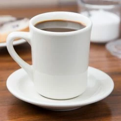 Tuxton TRE-017 Reno / Nevada 8 Oz. Eggshell China Tiara Mug - 36/Case -Rak Porcelain shop 1517580