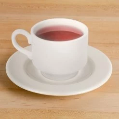 Homer Laughlin By Steelite International HL2868000 Seville 5 5/8" Ivory (American White) China Saucer - 36/Case -Rak Porcelain shop 1517888