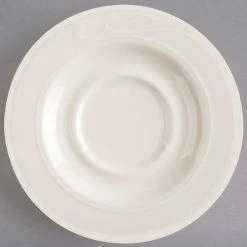 Homer Laughlin By Steelite International HL6151000 5 1/2" Ivory (American White) China Saucer - 36/Case