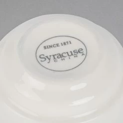 Syracuse China 950093107 Cascade 8.5 Oz. Ivory (American White) Savoy Flint Porcelain Stacking Cup - 36/Case -Rak Porcelain shop 1519439
