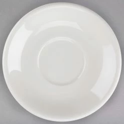 Tuxton TRE-966 6" Eggshell China Steakhouse Saucer - 24/Case