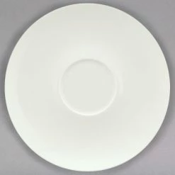 Schonwald 9396909 Grace 5 1/2" Continental White Porcelain Saucer - 12/Case