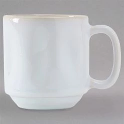 Tuxton GAA-150 TuxTrendz Artisan Agave 12 Oz. Yukon China Mug - 24/Case