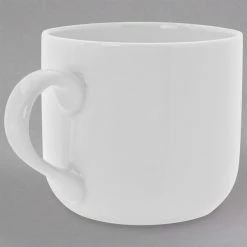 10 Strawberry Street RW0029 Royal White 13 Oz. White Round Porcelain Latte Mug - 24/Case