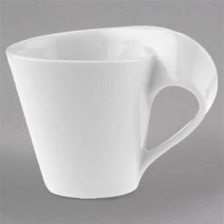Villeroy & Boch 10-2484-1425 NewWave 2.75 Oz. White Premium Porcelain Espresso Cup - 6/Case