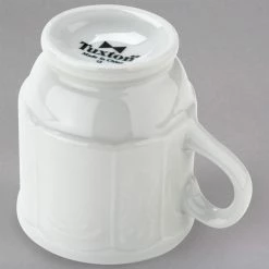 Tuxton CHM-085 Chicago 9 Oz. Bright White Stackable China Mug - 36/Case 5 Tuxton CHM-085 Chicago 9 Oz. Bright White Stackable China Mug - 36/Case -Rak Porcelain shop 1536154