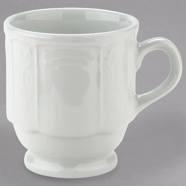 Tuxton CHM-085 Chicago 9 Oz. Bright White Stackable China Mug - 36/Case 2 Tuxton CHM-085 Chicago 9 Oz. Bright White Stackable China Mug - 36/Case - Image 2