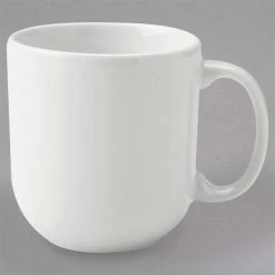 Homer Laughlin By Steelite International HL20406800 Ameriwhite Alexa 14 Oz. Bright White China Cafe Mug - 12/Case