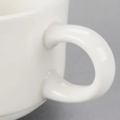 Syracuse China 950041113 Cafe Royal 7 Oz. Royal Rideau White Stacking Porcelain Cup - 36/Case -Rak Porcelain shop 1536290