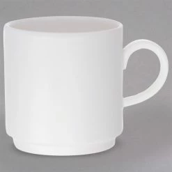 Villeroy & Boch 16-2040-4895 Universal 9 Oz. White Premium Porcelain Stackable Mug - 6/Case