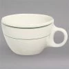 Homer Laughlin By Steelite International HL1021 Green Band 7.5 Oz. Ivory (American White) China Ovide Cup - 36/Case