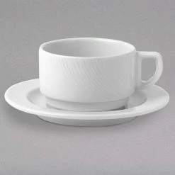 Arcoroc FK775 Candour Cirrus 6 1/2" White Porcelain Saucer By Arc Cardinal - 24/Case
