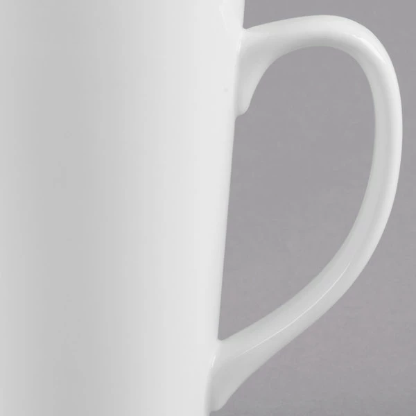 World Tableware TBM-11 10 Oz. Ultra Bright White Porcelain Tall Bistro Mug - 12/Case 5 World Tableware TBM-11 10 Oz. Ultra Bright White Porcelain Tall Bistro Mug - 12/Case - Image 5