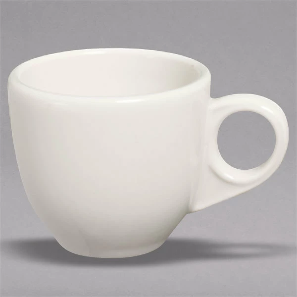 Homer Laughlin By Steelite International HL10800 Rolled Edge 3.5 Oz. Unique Ivory (American White) China A.D. Cup - 36/Case 1 Homer Laughlin By Steelite International HL10800 Rolled Edge 3.5 Oz. Unique Ivory (American White) China A.D. Cup - 36/Case