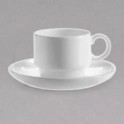 Chef & Sommelier FN031 Infinity 4 1/2" White Bone China Saucer By Arc Cardinal - 24/Case