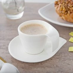 Villeroy & Boch 10-3420-1430 Flow 5 1/2" X 4 3/4" White Premium Porcelain Saucer - 6/Case -Rak Porcelain shop 1595022