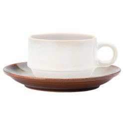 Oneida Rustic By 1880 Hospitality L6753066560 6 1/4" Sama Porcelain Saucer - 24/Case
