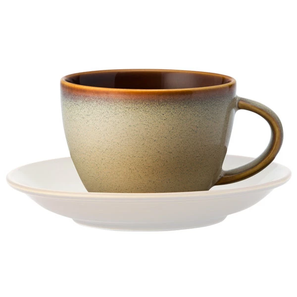 Oneida Rustic By 1880 Hospitality L6753066780 8 Oz. Sama Porcelain Cup - 24/Case 1 Oneida Rustic By 1880 Hospitality L6753066780 8 Oz. Sama Porcelain Cup - 24/Case