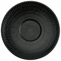 Oneida Urban By 1880 Hospitality L6250000500 5 7/8" Black Porcelain Saucer - 48/Case