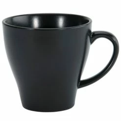 Oneida Urban By 1880 Hospitality L6250000520 8.25 Oz. Black Porcelain Coffee Cup - 48/Case