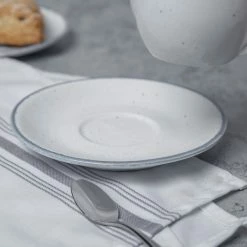 10 Strawberry Street ARCTIC-9S Arctic Blue 6" Round Porcelain Saucer - 36/Pack