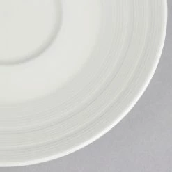 Oneida Manhattan By 1880 Hospitality L5650000500 6 1/4" Warm White Porcelain Coupe Saucer - 48/Case -Rak Porcelain shop 1641916