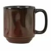 Tuxton GAR-150 TuxTrendz Artisan Red Rock 12 Oz. Yukon China Mug - 24/Case