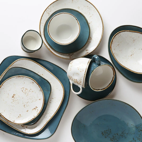 Tuxton GGE-150 TuxTrendz Artisan Geode Azure 12 Oz. China Yukon Mug - 24/Case 2 Tuxton GGE-150 TuxTrendz Artisan Geode Azure 12 Oz. China Yukon Mug - 24/Case - Image 2