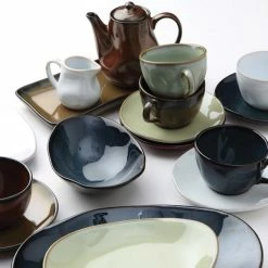 Tuxton GAS-083 TuxTrendz Artisan Sagebrush 10.5 Oz. Round China Cup - 24/Case -Rak Porcelain shop 1690661