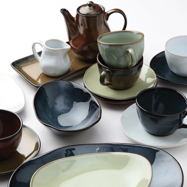 Tuxton GAN-083 TuxTrendz Artisan Night Sky 10.5 Oz. Round China Cup - 24/Case 6 Tuxton GAN-083 TuxTrendz Artisan Night Sky 10.5 Oz. Round China Cup - 24/Case - Image 6