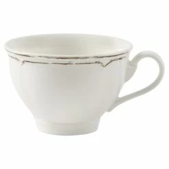 Villeroy & Boch 16-4059-1240 La Scala Patina 10.25 Oz. White Premium Porcelain Cup - 6/Case