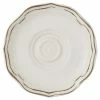 Villeroy & Boch 16-4059-1460 La Scala Patina 4 3/4" White Premium Porcelain Saucer - 6/Case
