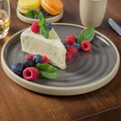 Chef & Sommelier FK944 Geode 8 1/2" Gray Stackable Salad / Dessert Plate By Arc Cardinal - 12/Case