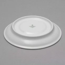 Schonwald 9016919-63070 Shabby Chic 5 1/2" Structure Grey Round Porcelain Saucer - 12/Case -Rak Porcelain shop 1746688