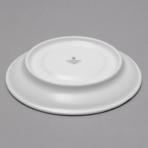 Schonwald 9016919-63076 Shabby Chic 5 1/2" Stone Round Porcelain Saucer - 12/Case 3 Schonwald 9016919-63076 Shabby Chic 5 1/2" Stone Round Porcelain Saucer - 12/Case - Image 3