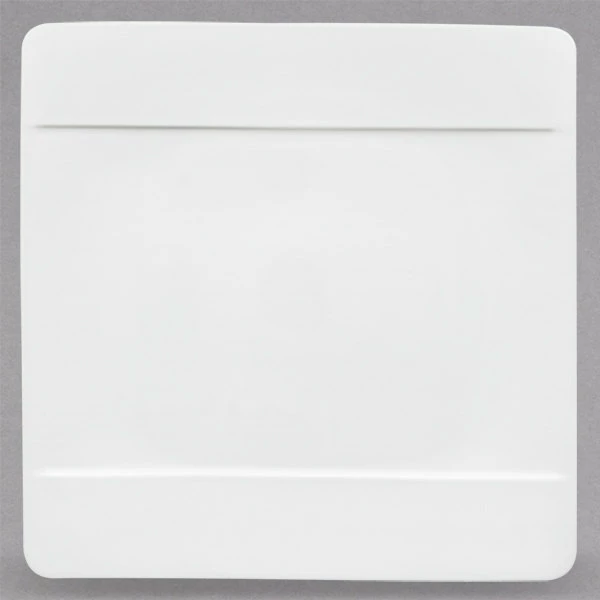 Villeroy & Boch 10-4510-2610 Modern Grace 10 1/2" X 10 1/2" White Bone Porcelain Square Plate - 6/Case 2 Villeroy & Boch 10-4510-2610 Modern Grace 10 1/2" X 10 1/2" White Bone Porcelain Square Plate - 6/Case - Image 2